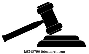 silueta, de, martillo