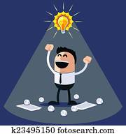 商人, 由于, ideas., 愉快, 有趣, 字