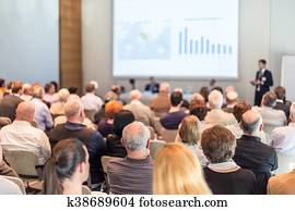 觀眾, 在, the, 授課, hall.
