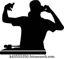 DJ silhouette DJ silhouette