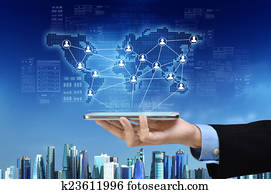 empresa / negocio, y, social, red