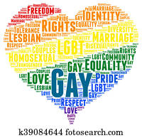 Gay rights word cloud concept