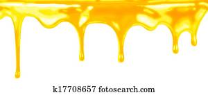 honey dripping on white background honey dripping on white background