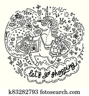 lets, gå och handla, enhörning