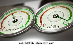 marca nível, ou, comparativo, anunciando