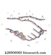 mensen in het, vorm, van, een, handshake.