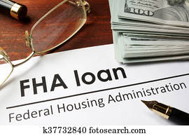 Paper with words fha loan Paper with words fha loan