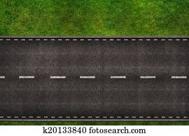 Road From Above Illustration Road From Above Illustration