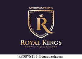 Royal logo vector template hotel