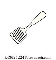 Download Kitchen Turner Slotted Utensil Clipart K39583313 Fotosearch PSD Mockup Templates
