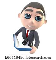 ３ｄ, 面白い, 漫画, ビジネスマン, 特徴, 本を読む