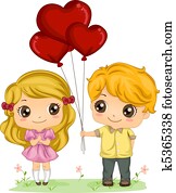 Boy Giving Balloons Boy Giving Balloons