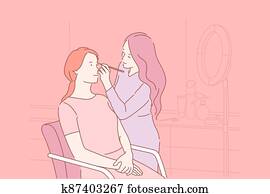 Care, beauty, makeup, depilation concept. Care, beauty, makeup, depilation concept.