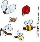 Cute cartoon bugs Cute cartoon bugs