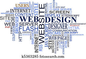 Design and web tags cloud Design and web tags cloud