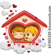 gosses, dans, a, théâtre