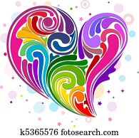 Heart-shaped Rainbow Heart-shaped Rainbow