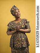 Woman in African attire. Woman in African attire.