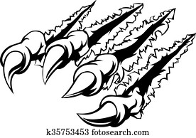 מפלצת, ציפורן, לקרוע, או, לקרוע