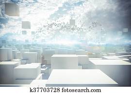 עתידי, עיר, 3d, השבה