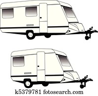 acampamento, reboque