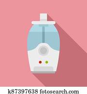Air humidifier icon, flat style Air humidifier icon, flat style