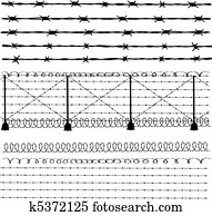 Barbed wire - fence Barbed wire - fence