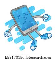 Die smartphone after water Die smartphone after water