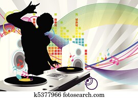 dj, música