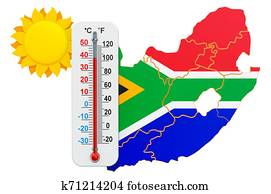 Heat in South Africa concept. 3D rendering Heat in South Africa concept. 3D rendering