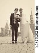 joven, par wedding, ambulante