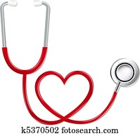 סטטוסקופ, במצב טוב, של, לב