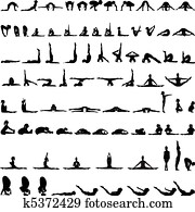 שונה, יוגה, מעמדי גוף, צלליות, *v*