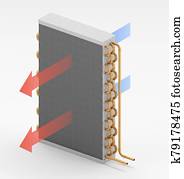 Cooling Coil with Arrows Cooling Coil with Arrows
