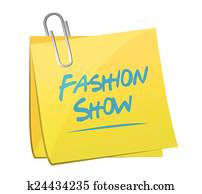 fashion show memo illustration fashion show memo illustration