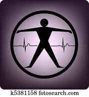 Heart rhythm ekg Clip Art | k15824377 | Fotosearch