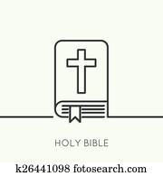 Open Bible with a crucifix. Open Bible with a crucifix.