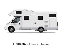 RV Caravan Isolated RV Caravan Isolated