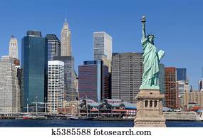 Statue of Liberty and New York City