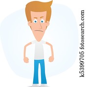 Angry casual man