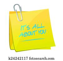 its all about you memo post message