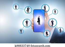 Recruitment and employment concept with businessman