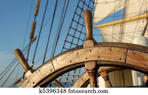 Steering wheel of the ship Steering wheel of the ship
