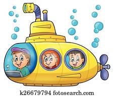submarine cartoon kids