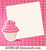 Vintage cupcake background Vintage cupcake background