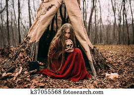 Witch in forest Witch in forest