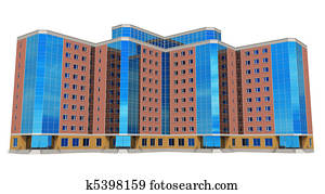 μοντέρνος, ψηλός, επιχείρηση, κτίριο