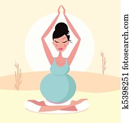 יפה, בהריון, יוגה, אמא