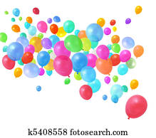 Colorful balloons flying Colorful balloons flying