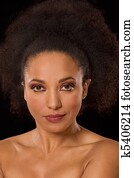 Multiracial beauty, ethnic black and Spanish mix